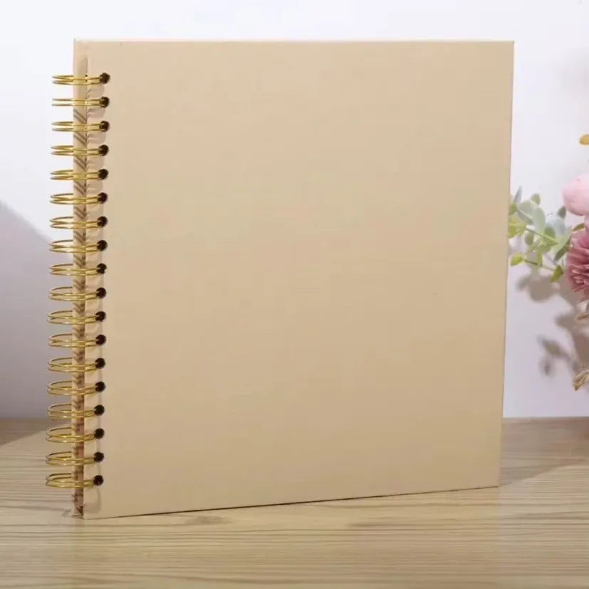 8-Inch DIY Kraft Scrapbook Album – 40 Pages