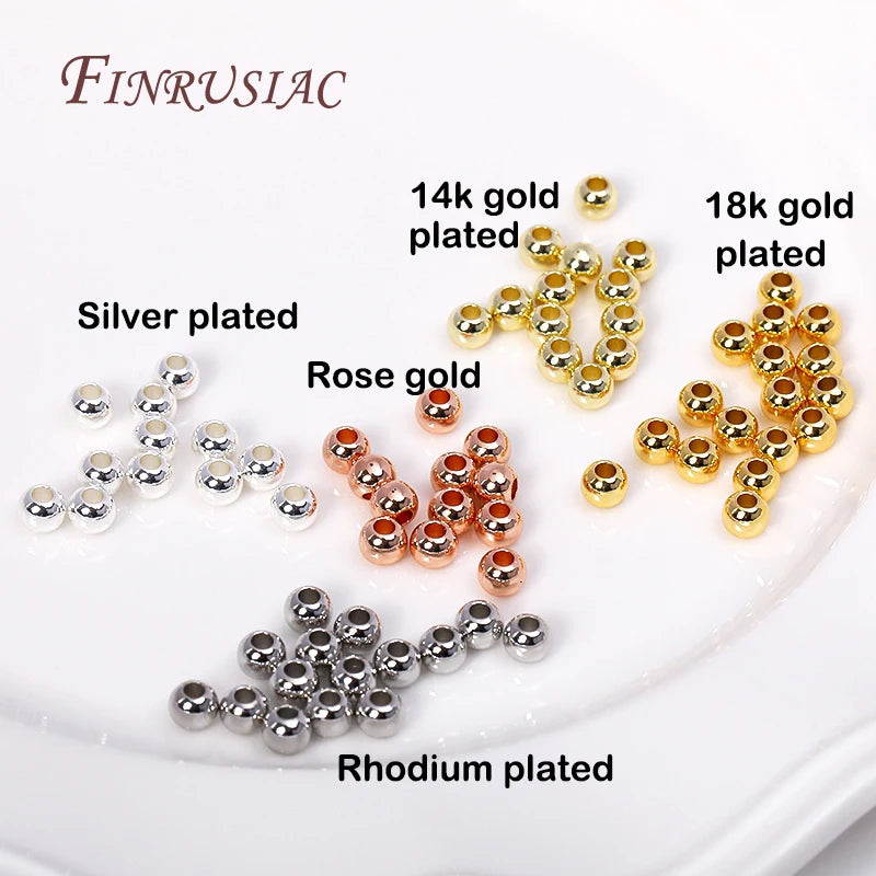 18K Gold Plated Spacer Beads for Jewelry Making