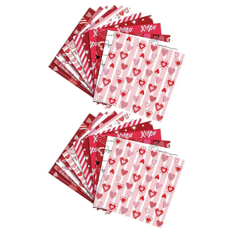 24pcs Valentine’s Day Double-Sided Scrapbook Paper