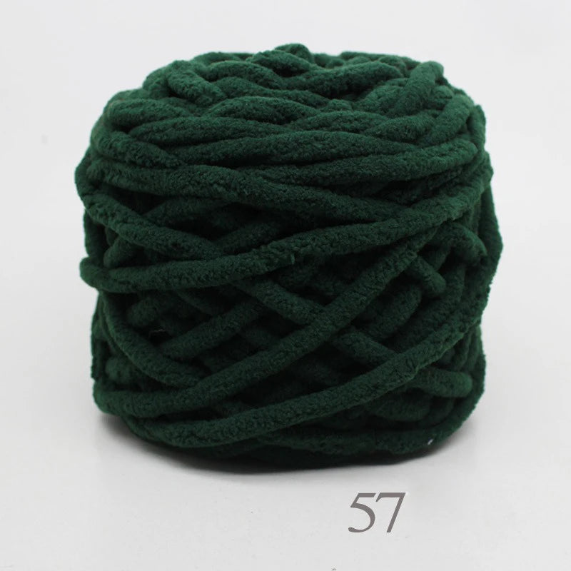 3PCS Chenille Knitting Yarn – 300g Soft Thick Cotton Blend