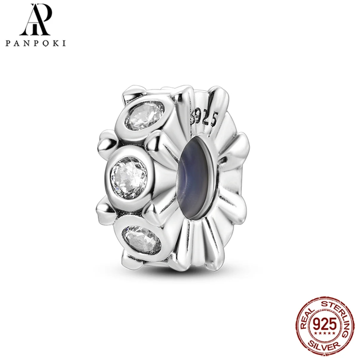 PANPOKI S925 Sterling Silver Silicone Spacer Beads