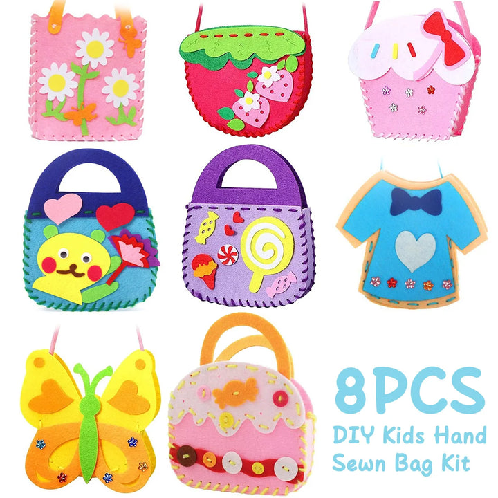 8-Pcs Kids DIY Felt Sewing Kit