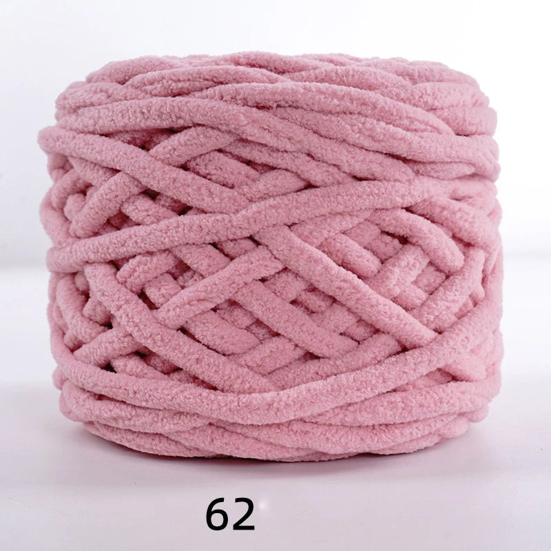 3PCS Chenille Knitting Yarn – 300g Soft Thick Cotton Blend