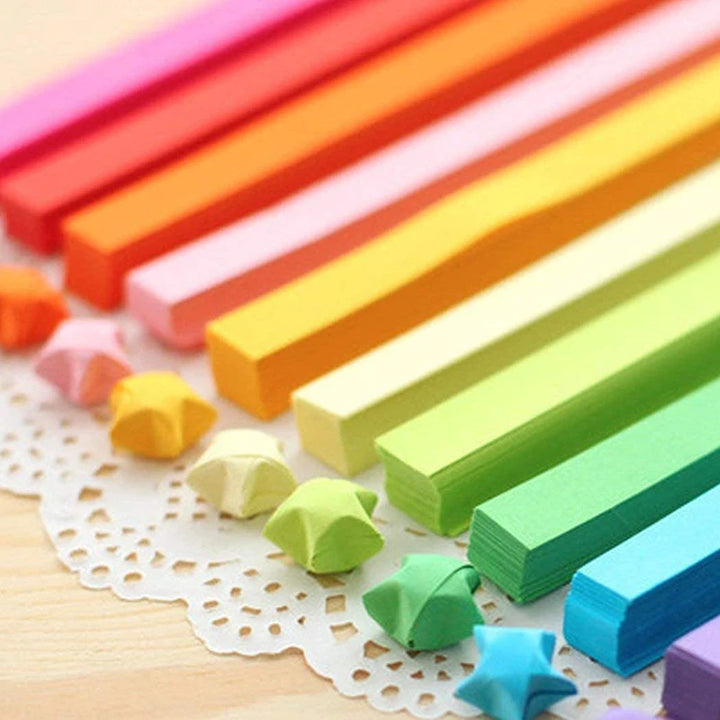 540 Sheets Origami Star Paper Strips – 27 Colors Double-Sided