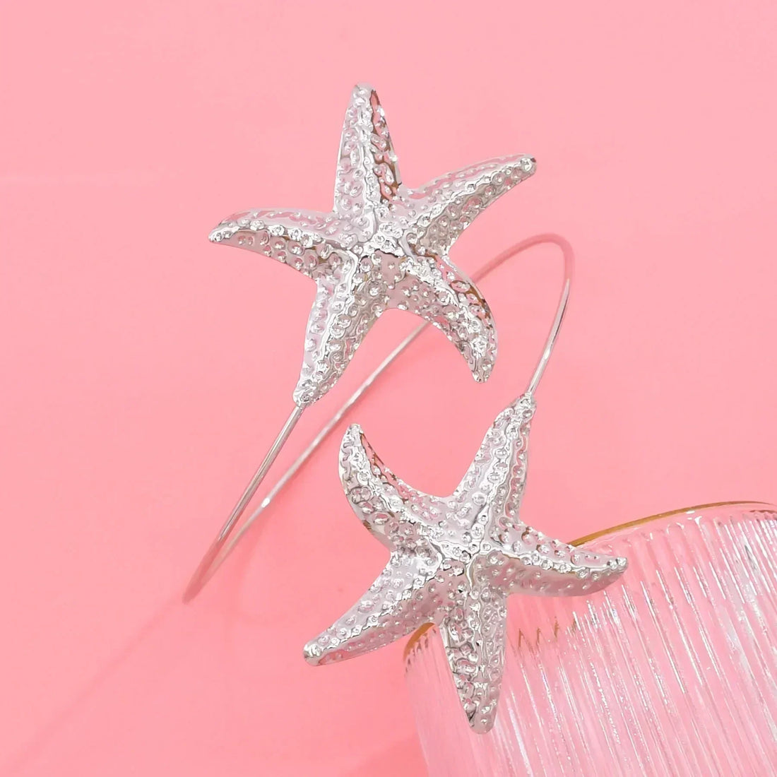 New Fashion Golden Alloy 2 Starfish Arm Bracelet for Women  Summer Beach \Dance Party Cuff Bracelets Jewlery Accessories Gifts