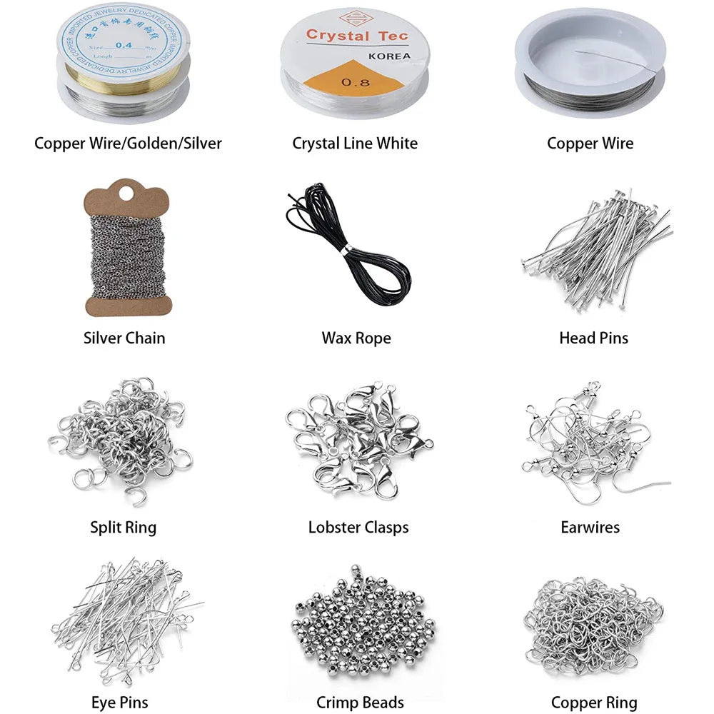 2456-Piece Deluxe DIY Bead Jewelry Making Kit