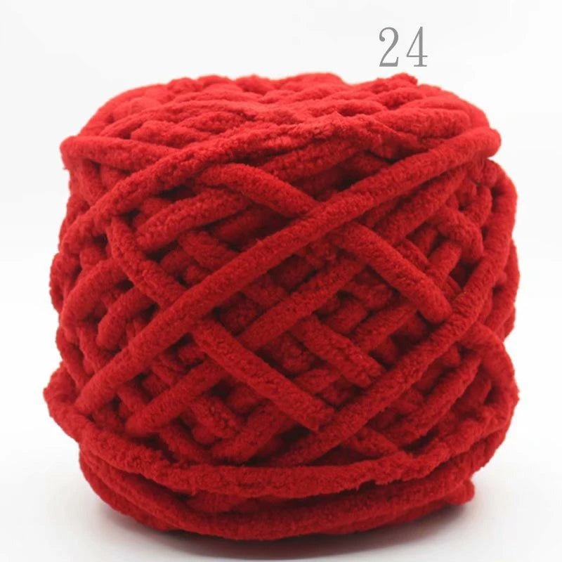 3PCS Chenille Knitting Yarn – 300g Soft Thick Cotton Blend