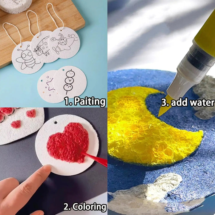 3D Magic Puffy Foam Texture Painting Paper for Kids DIY Art Craft