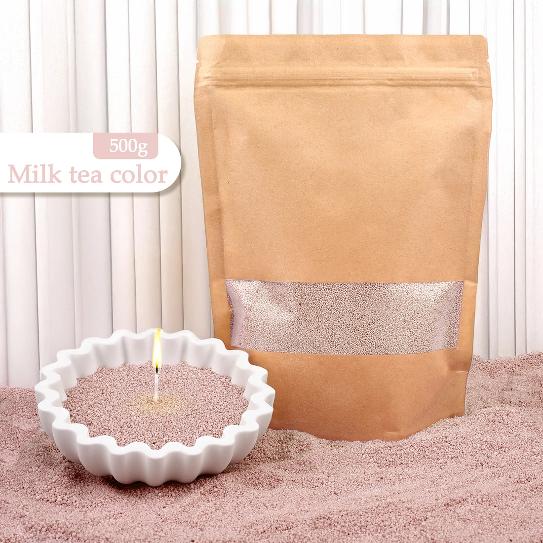 500g-1kg Sand Wax & Ice Flower Wax – DIY Scented Candle & Snowflake Wax Supplies
