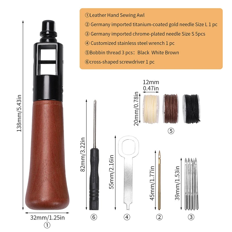 WUTA Leather Sewing Awl Kit