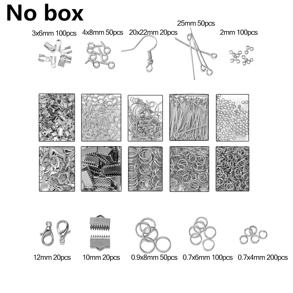 Jewelry Findings & Repair Kit with Alloy Accessories