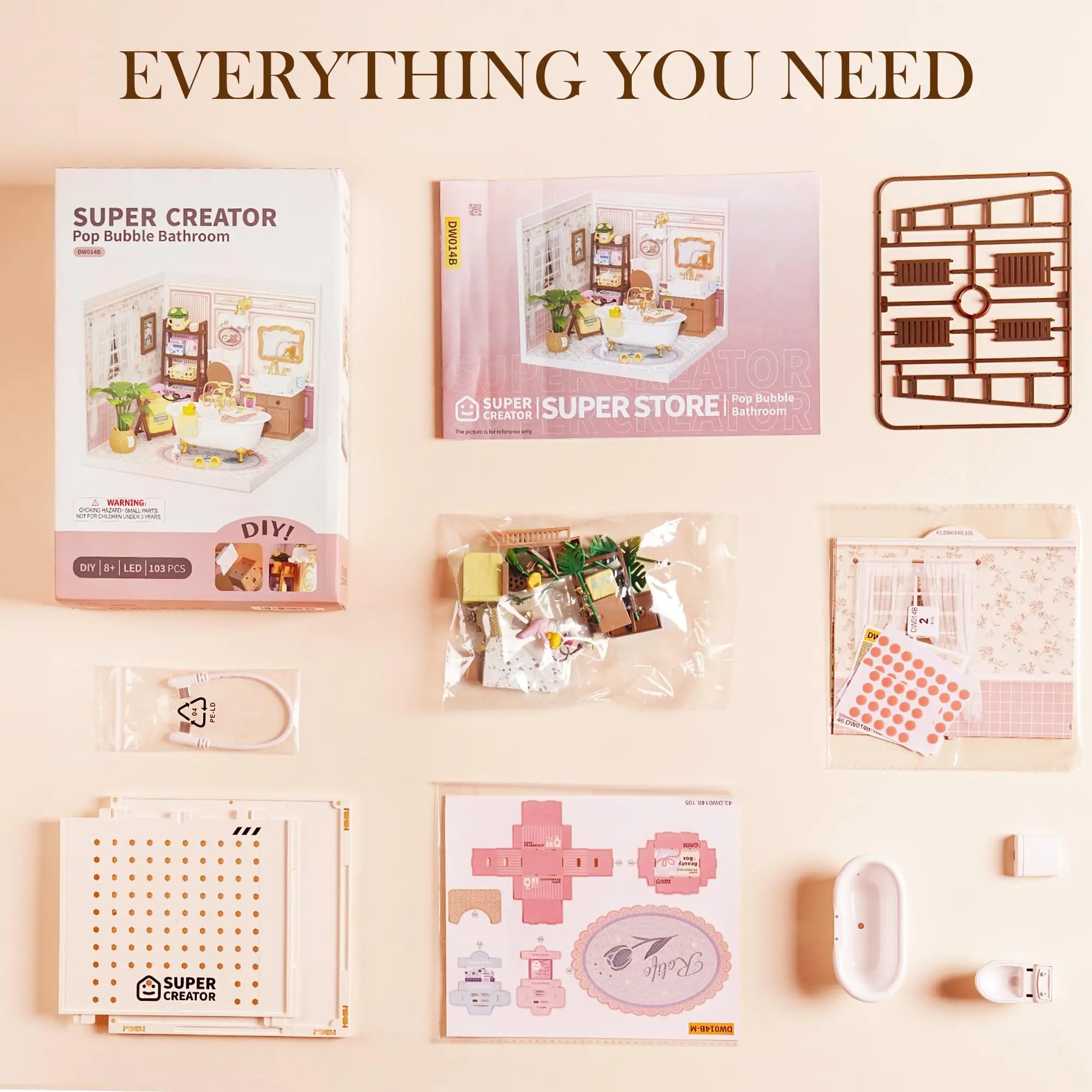 ROBOTIME DIY Miniature Dollhouse Kit