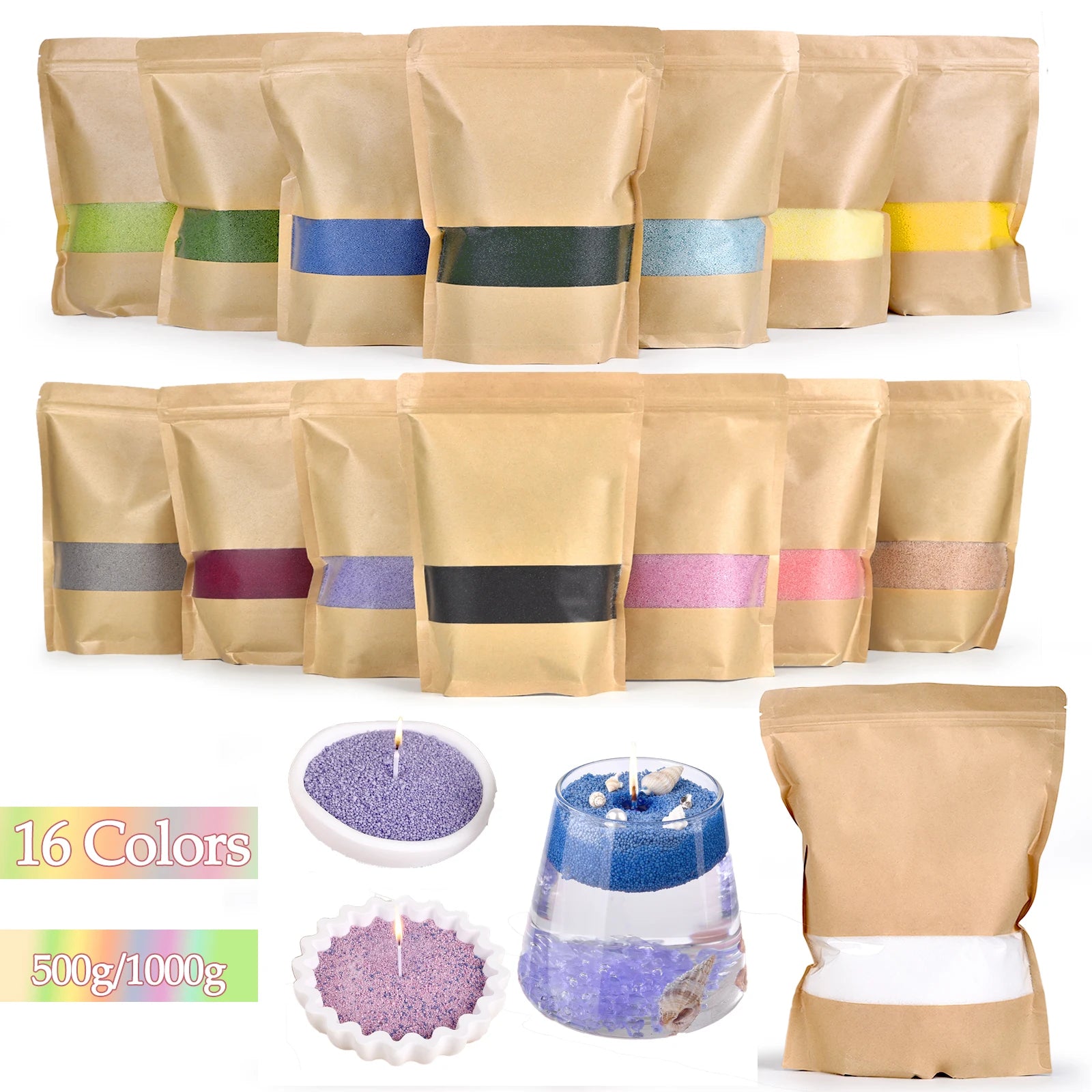 500g-1kg Sand Wax & Ice Flower Wax – DIY Scented Candle & Snowflake Wax Supplies