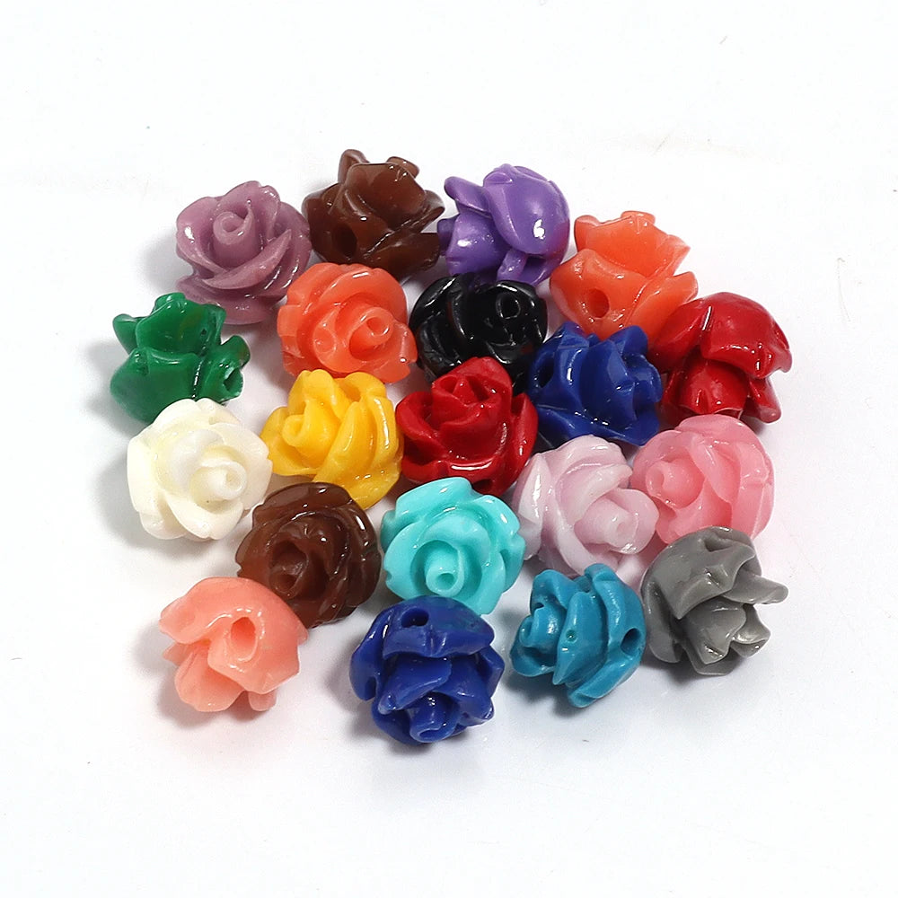 Rose Camelia Flower Beads Artificial Coral Beads