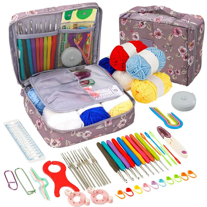 Beginners Crochet Kit – Hooks & Yarn Travel Set