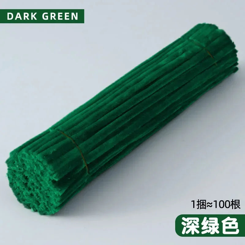 50/100-Piece Chenille Stem Set – 22 Colors, 6mm x 12in  Bullet Point Description: