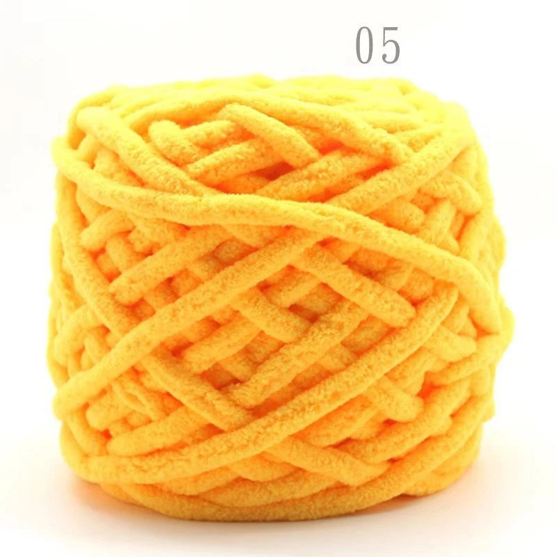 3PCS Chenille Knitting Yarn – 300g Soft Thick Cotton Blend