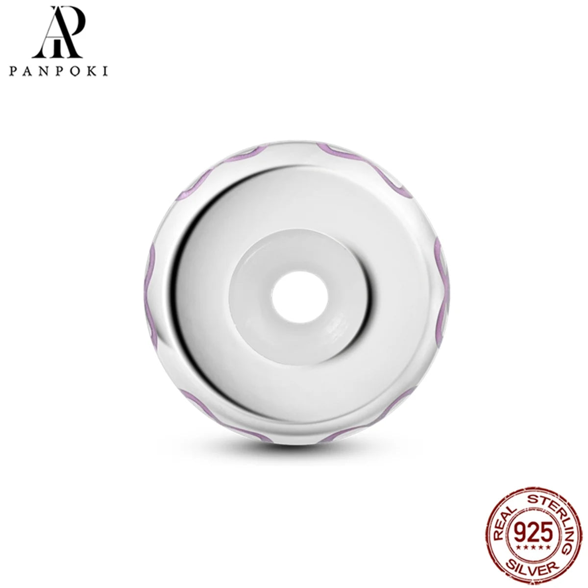 PANPOKI S925 Sterling Silver Silicone Spacer Beads