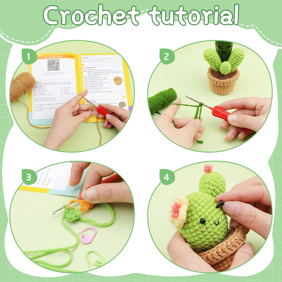 IMZAY Beginner Crochet Kit with Video Tutorial – Complete Set