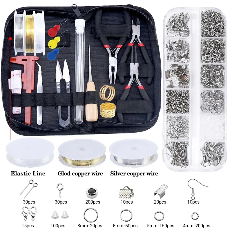 Jewelry Making Supplies Kit with Tools & Alloy Findings