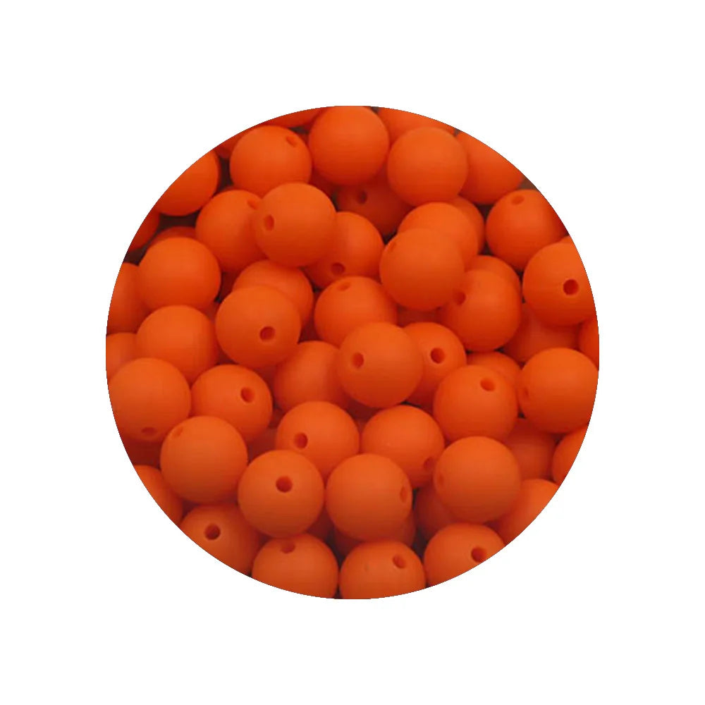 50-Piece Silicone Bead Set – 15mm Round Beads