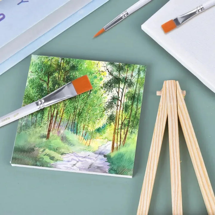 5-Piece Mini White Canvas Set – Stretched Blank for Painting