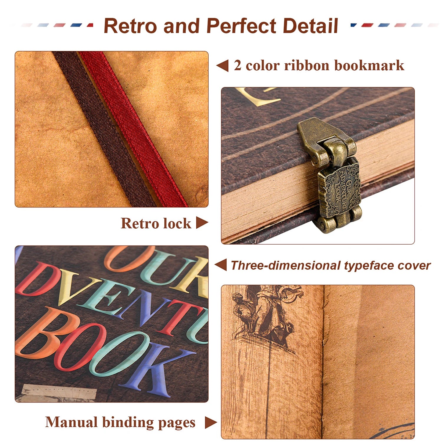 146-Page Retro DIY Scrapbook – "Our Adventure Book"
