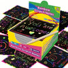 100PCS Rainbow Scratch Art Kit - Non-Toxic Craft Set with Wooden Stylus for Kids Ages 5-12