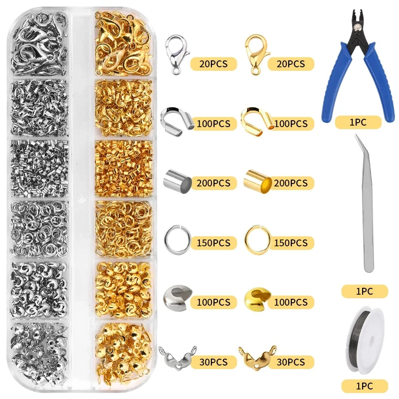 Jewelry Making Supplies Kit with Tools & Alloy Findings