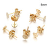 Blank Post Earring Studs Base Pins with Earring Plug Ear Backs