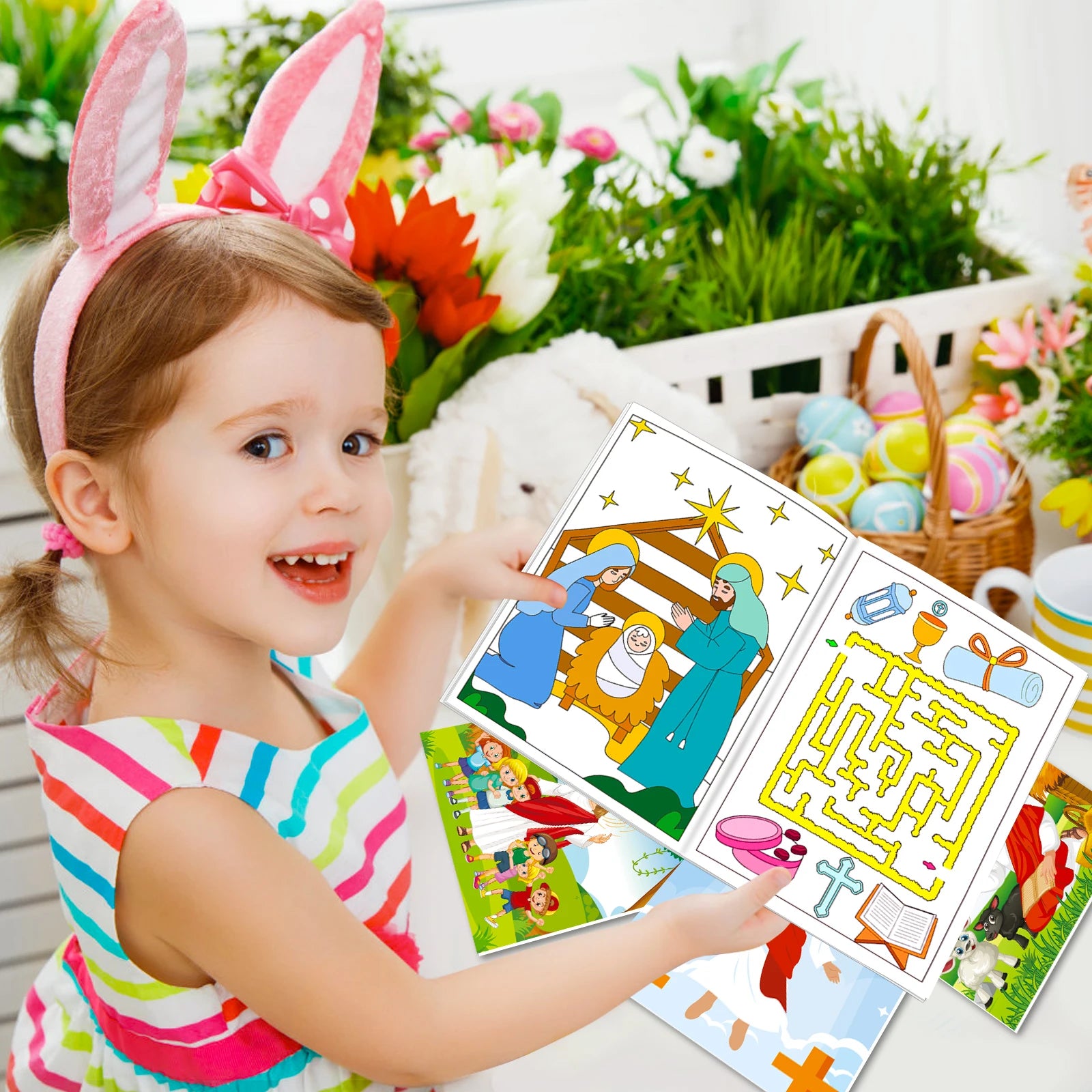 24Pcs Bible Coloring Books for Kids