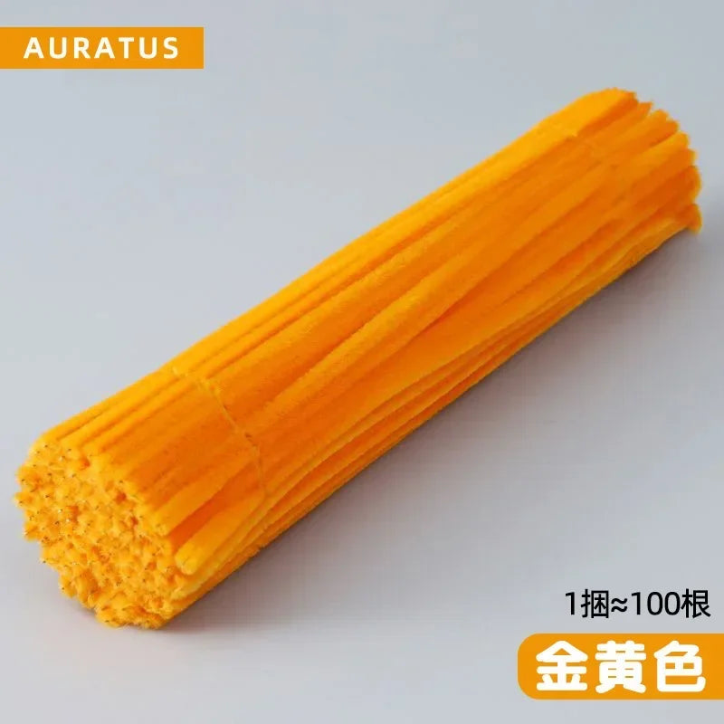 50/100-Piece Chenille Stem Set – 22 Colors, 6mm x 12in  Bullet Point Description: