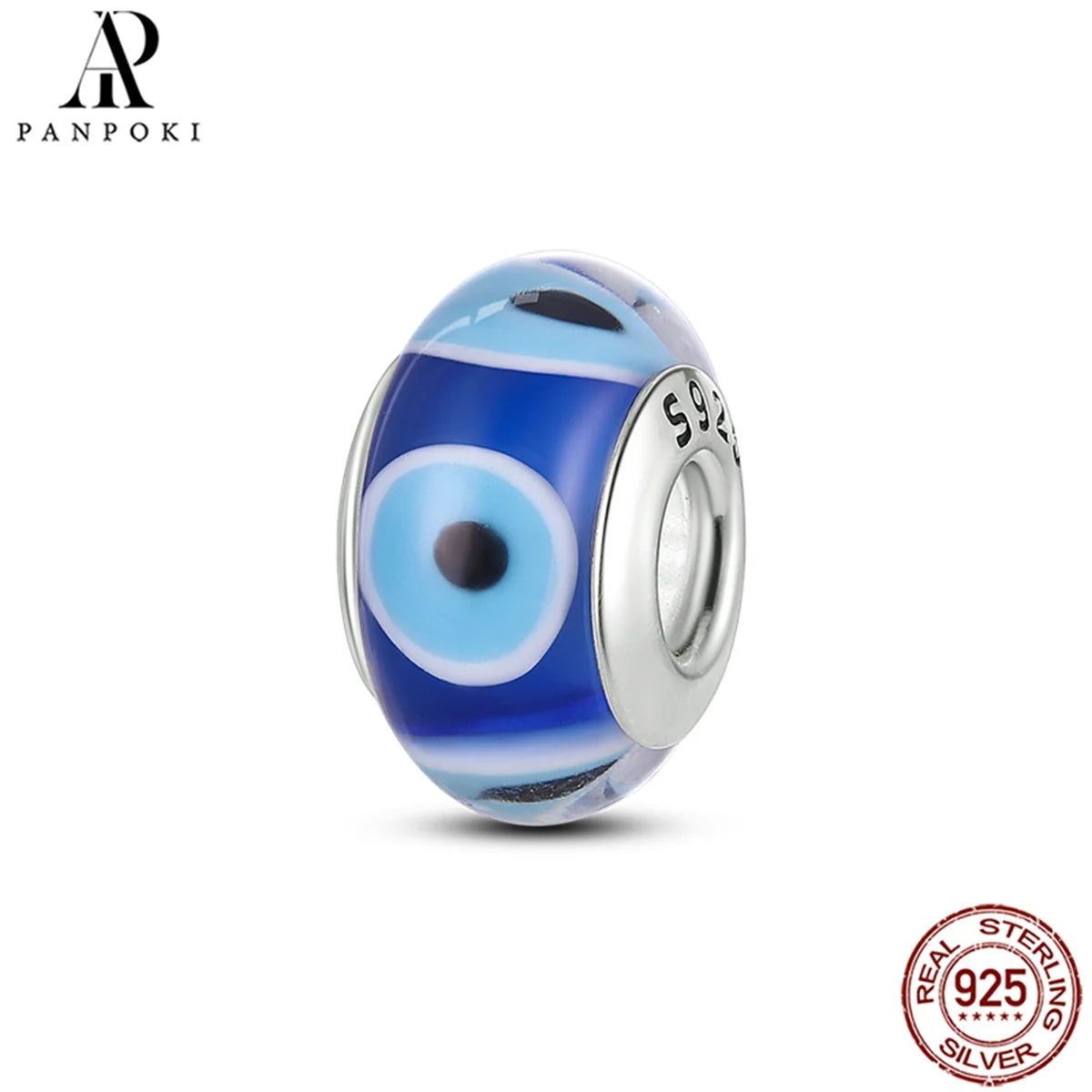 PANPOKI S925 Sterling Silver Silicone Spacer Beads