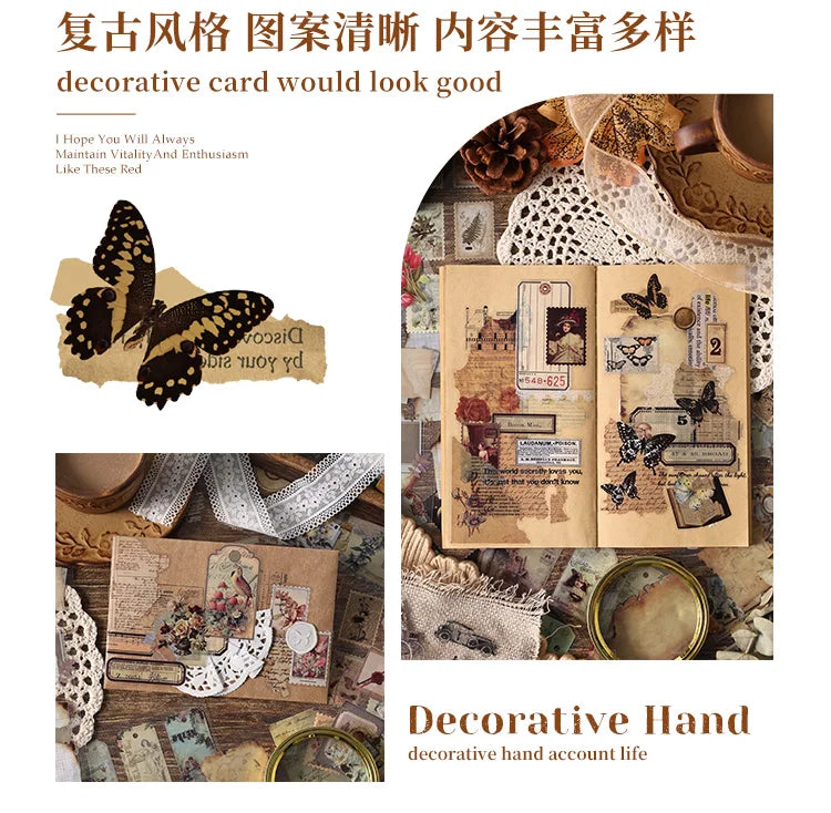 20-Piece Vintage Aesthetic Sticker Set