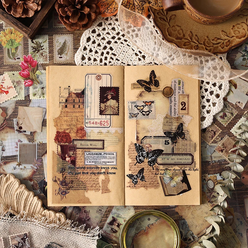 20-Piece Vintage Aesthetic Sticker Set