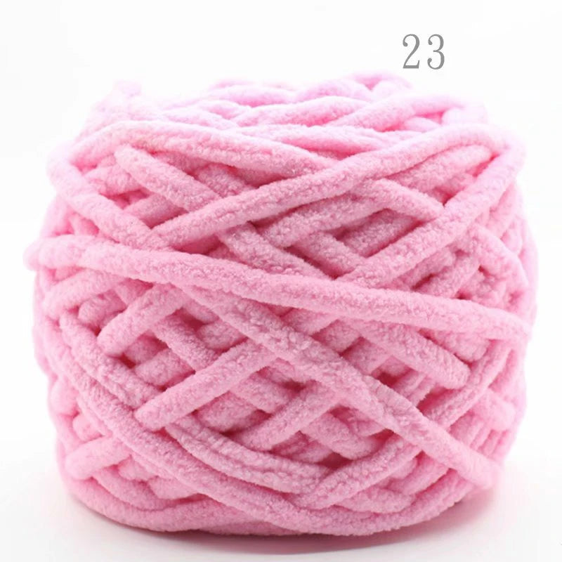 3PCS Chenille Knitting Yarn – 300g Soft Thick Cotton Blend