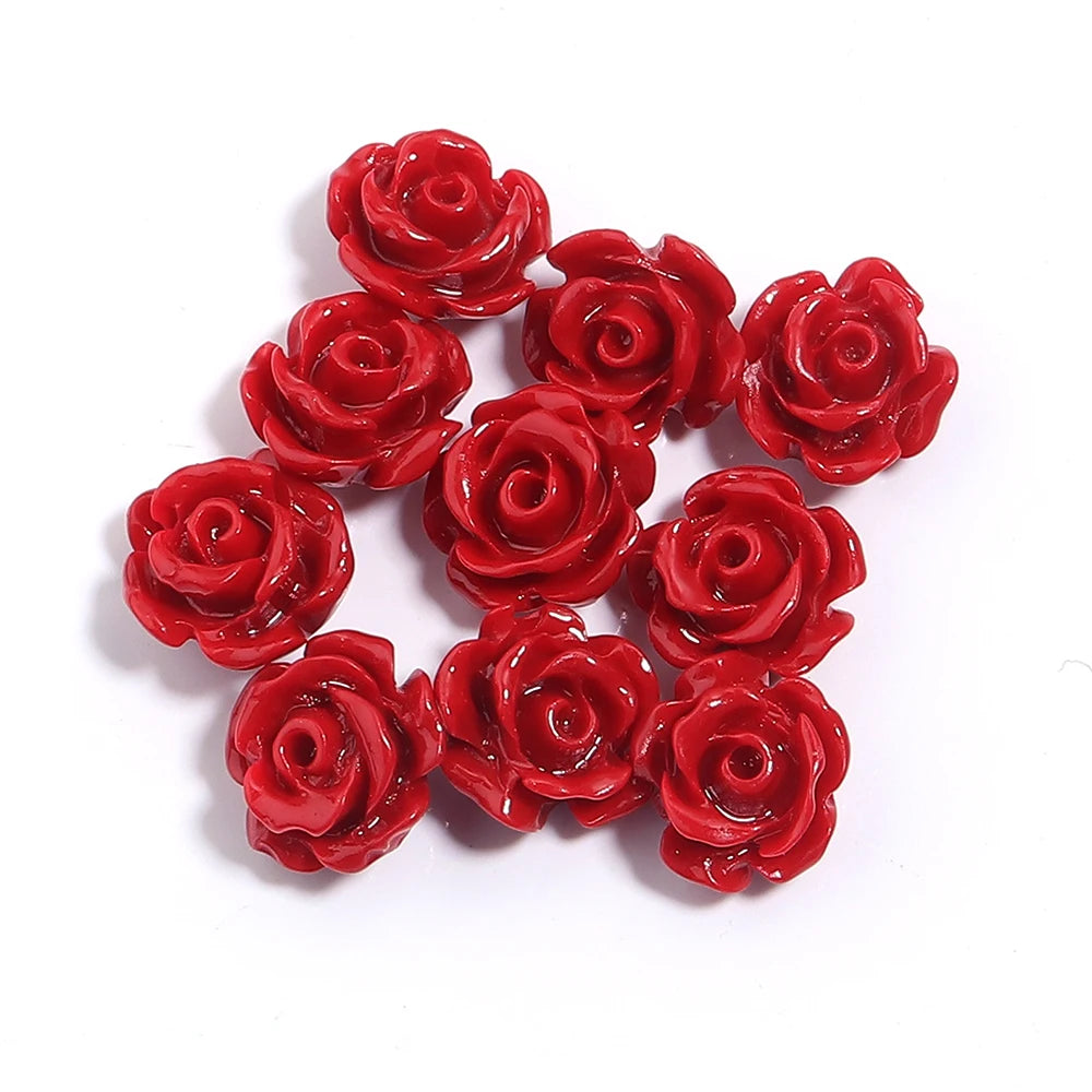 Rose Camelia Flower Beads Artificial Coral Beads