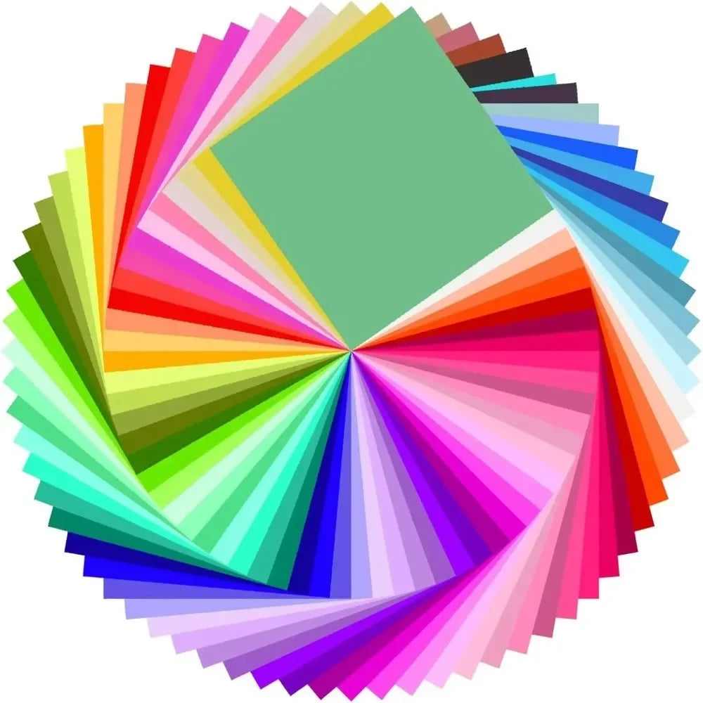 100pcs Square Origami Paper – Double-Sided Solid Colors, 20x20cm