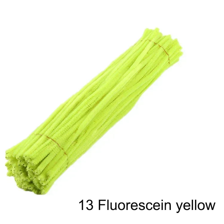 50/100-Piece Chenille Stem Set – 22 Colors, 6mm x 12in  Bullet Point Description: