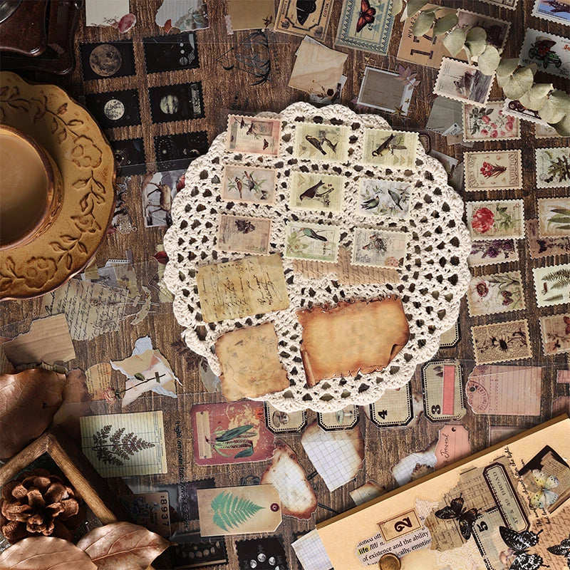 20-Piece Vintage Aesthetic Sticker Set
