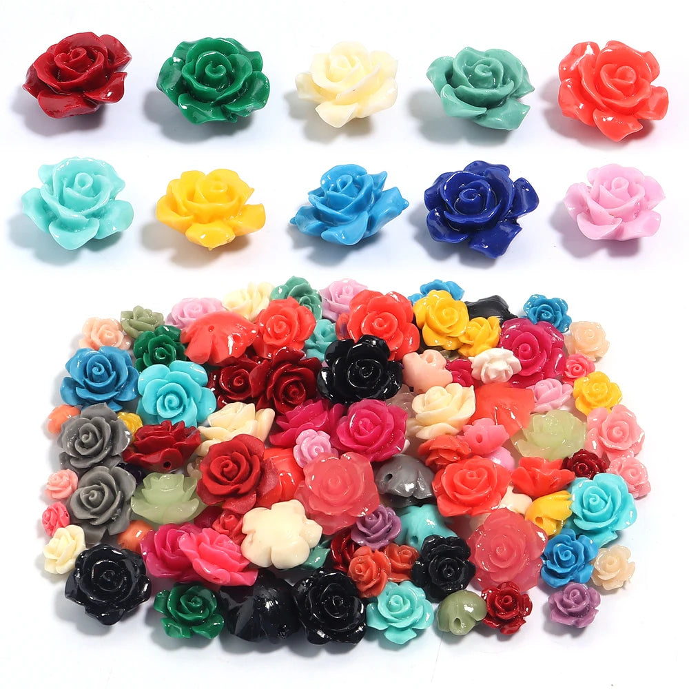 Rose Camelia Flower Beads Artificial Coral Beads