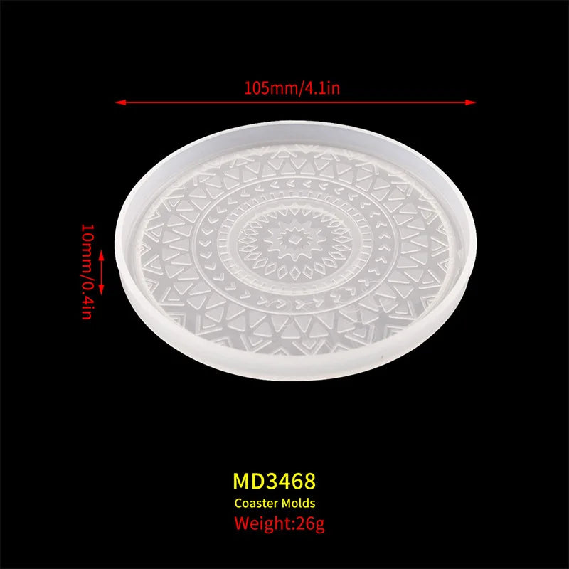 Flower Coaster Silicone Mold – DIY Resin & Concrete Tray