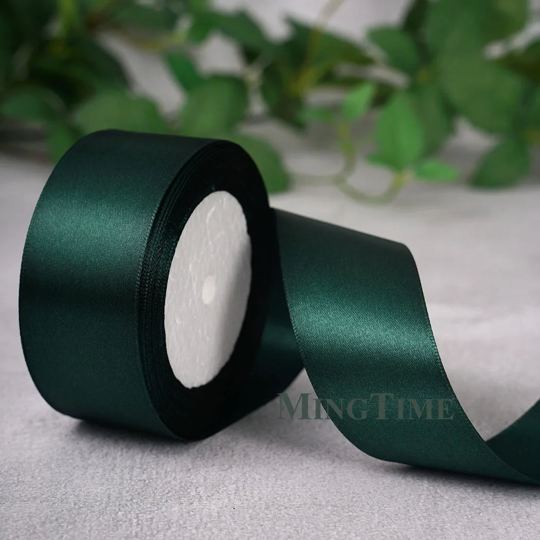 Satin Ribbon Roll – 22.8m Sage Gold for Gift Wrap & Crafts
