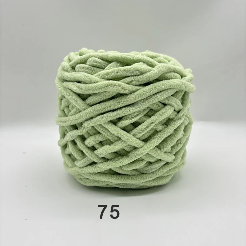 3PCS Chenille Knitting Yarn – 300g Soft Thick Cotton Blend