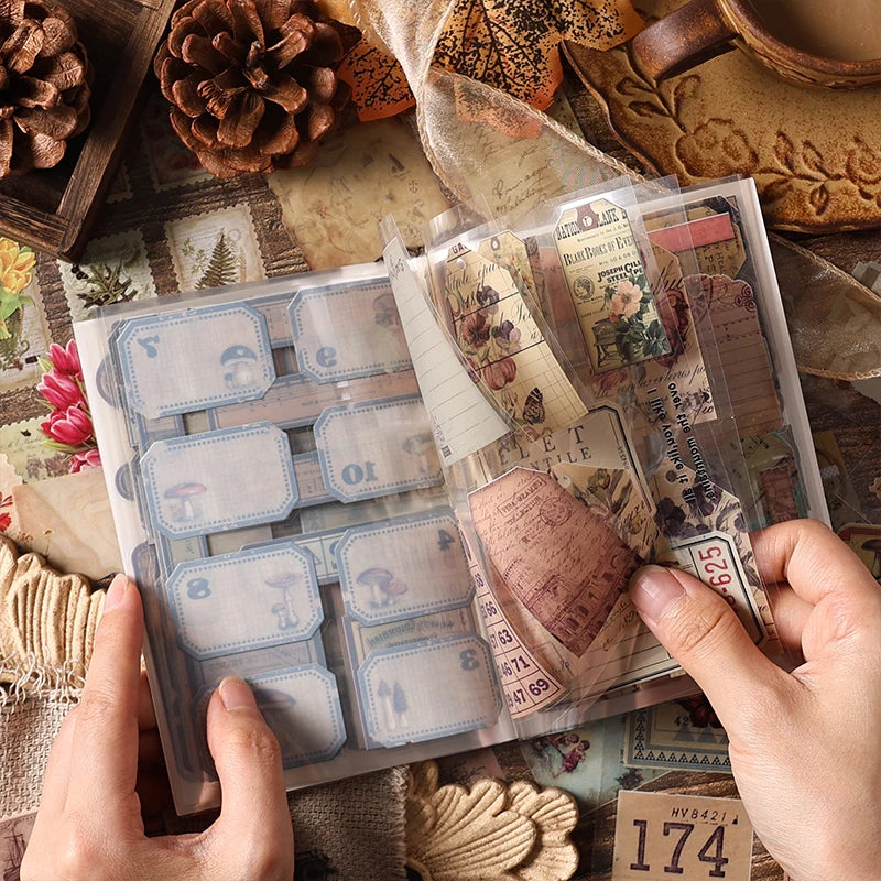 20-Piece Vintage Aesthetic Sticker Set