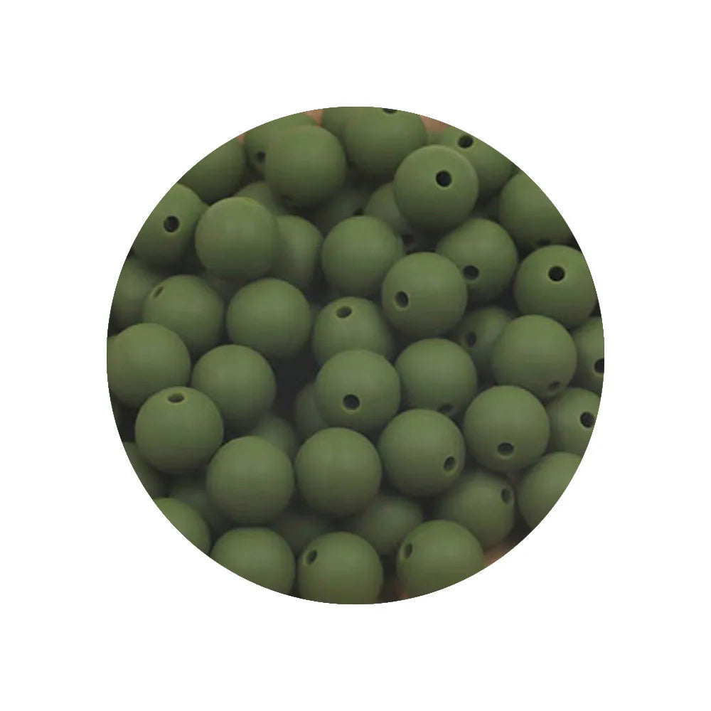 50-Piece Silicone Round Beads – 9mm for DIY Jewelry