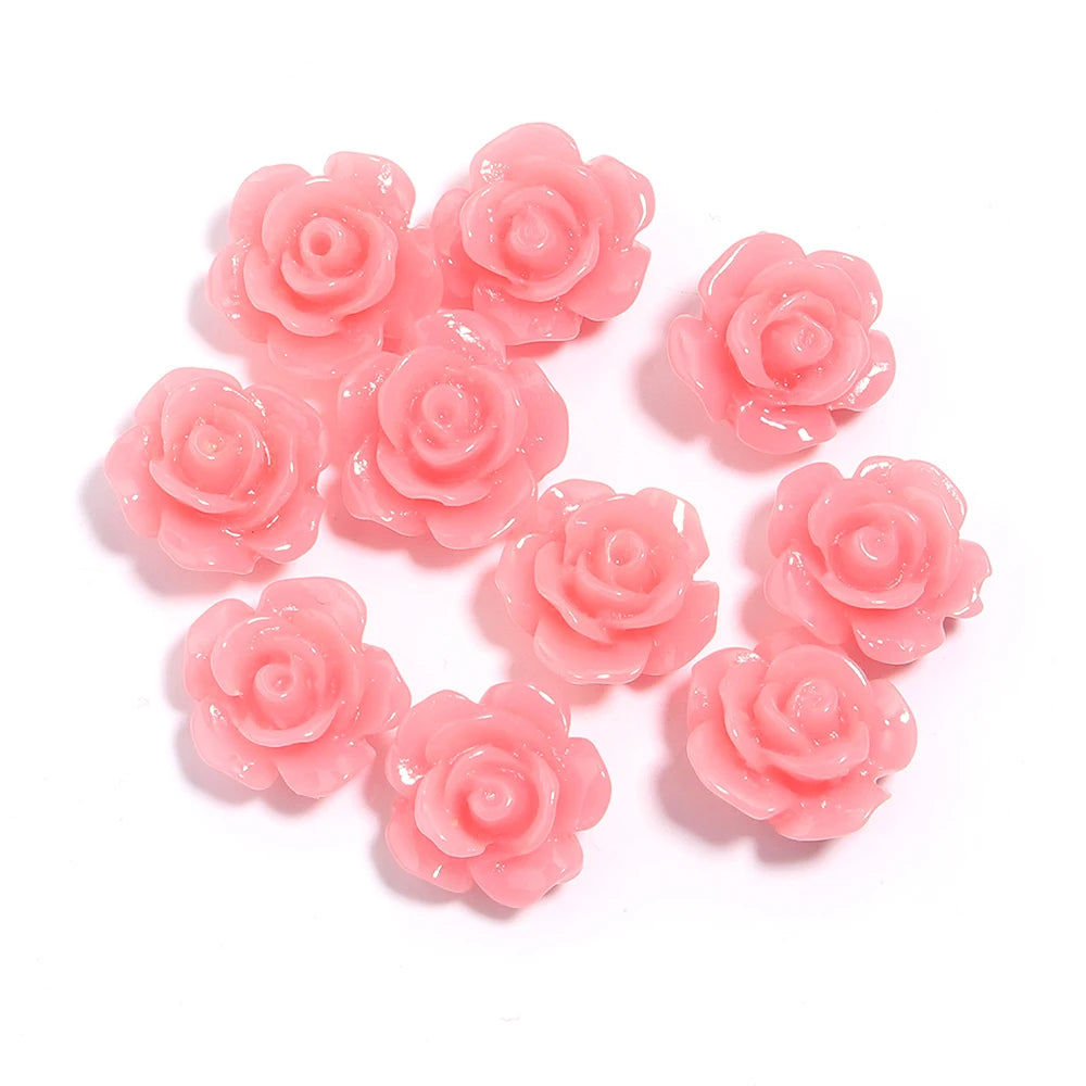 Rose Camelia Flower Beads Artificial Coral Beads