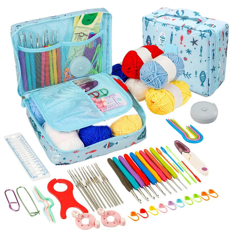 Beginners Crochet Kit – Hooks & Yarn Travel Set