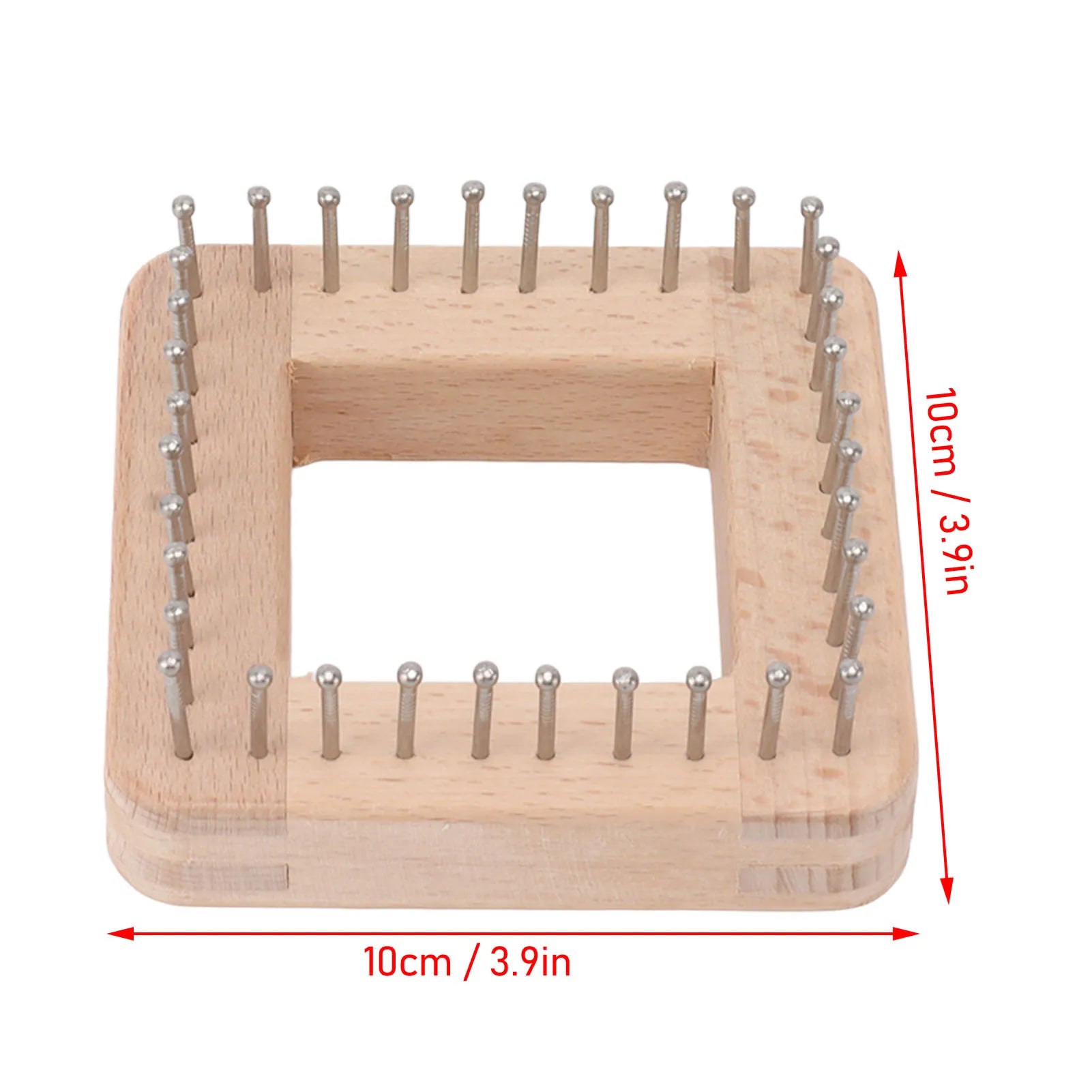 Wooden Square Knitting Tool with Hooks