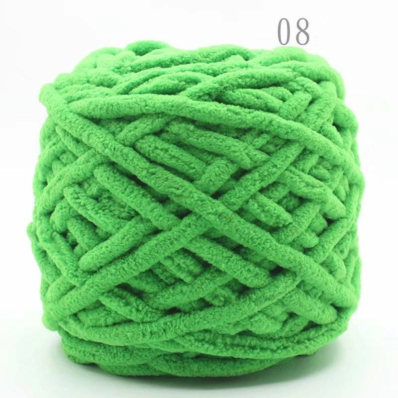 3PCS Chenille Knitting Yarn – 300g Soft Thick Cotton Blend
